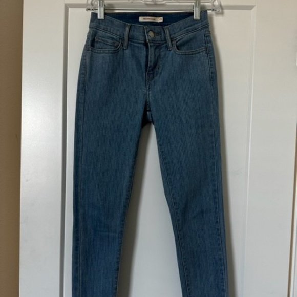 LEVIS 710 Railroad Striped Super Skinny Crop Jean 25 - Picture 2 of 9